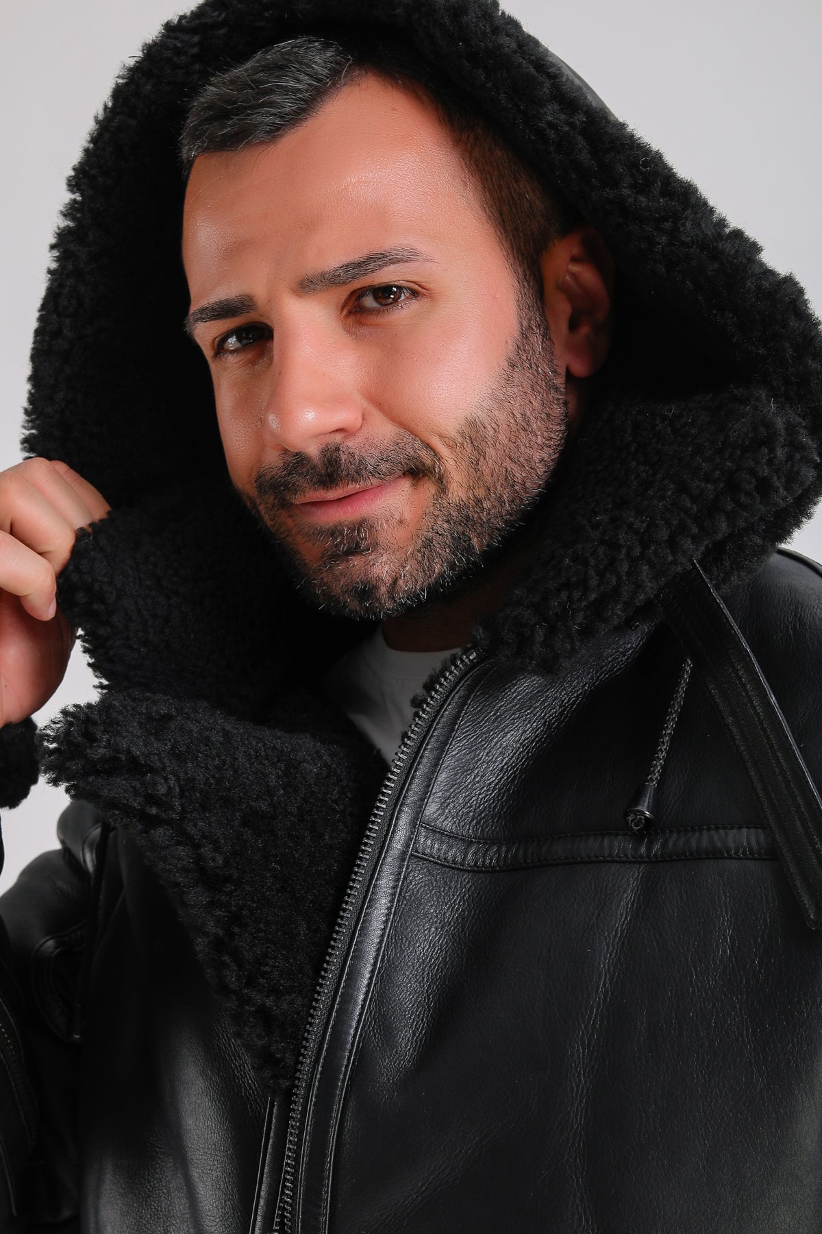 Premium Black Sheepskin Men's Jacket - Crafted from 100% British Sheepskin