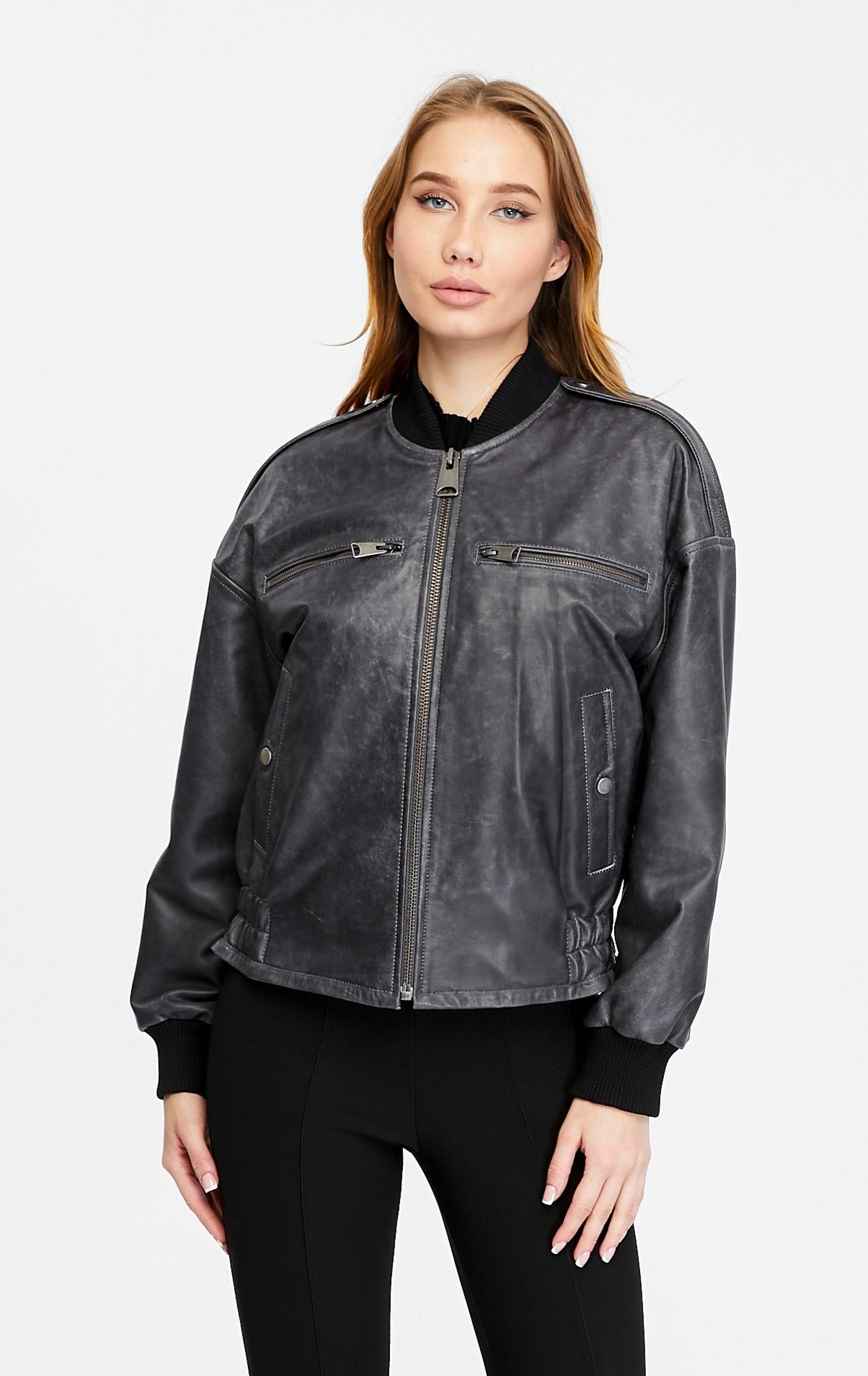 Women's Genuine Jacket, Black