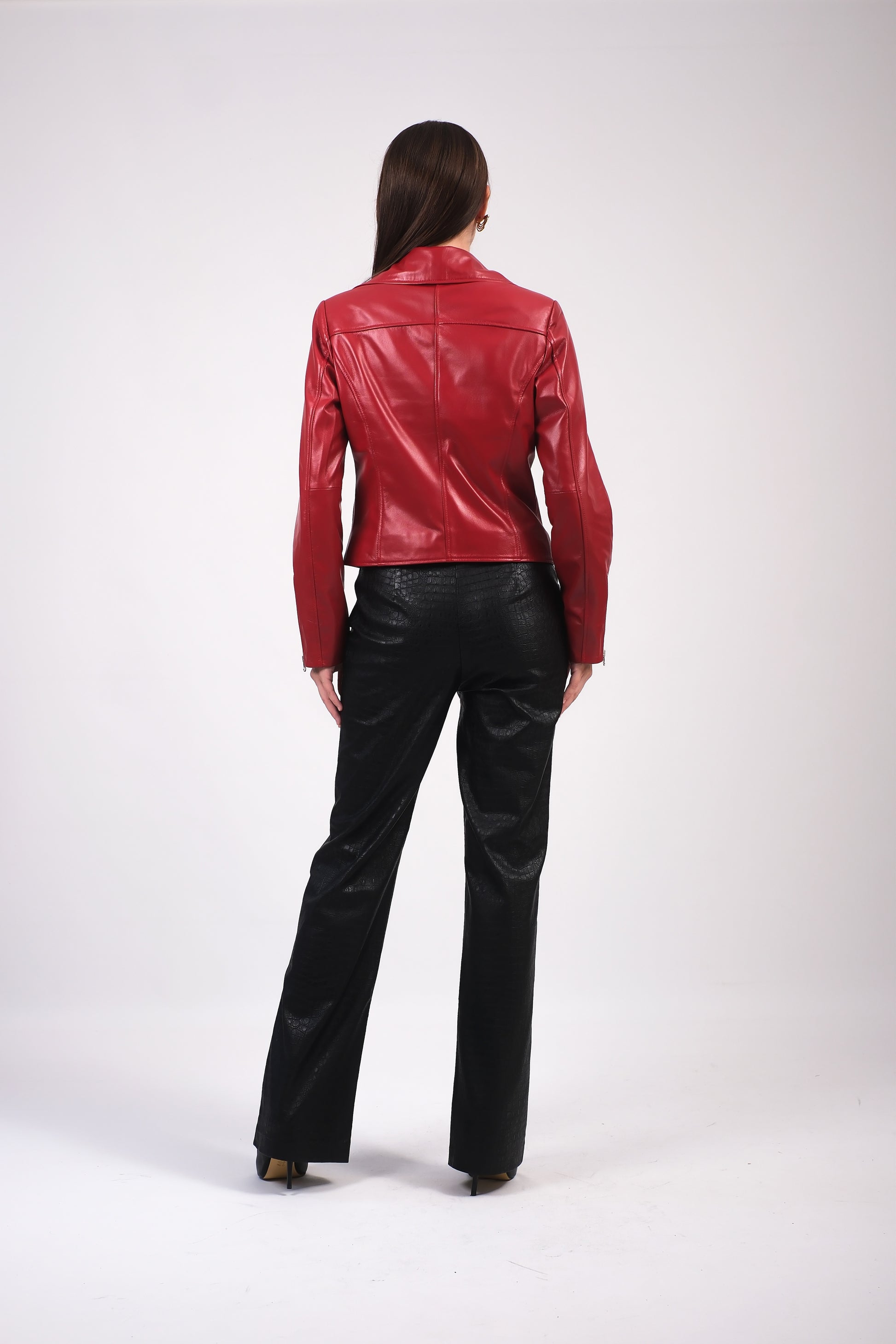 Women's Leather Jacket, Red