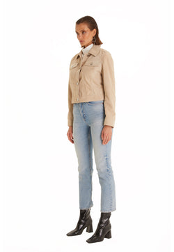 Image of Authentic Western Suede Jacket, Beige