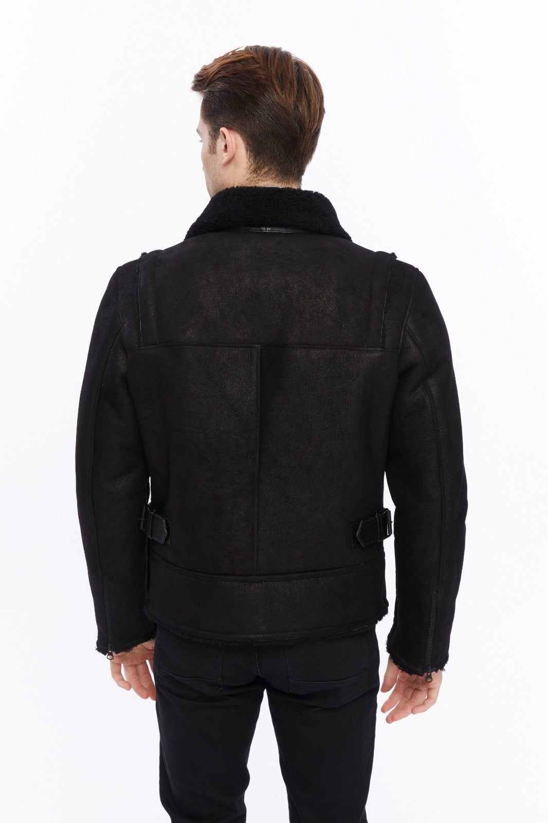 Men's Leather Shearling Jacket