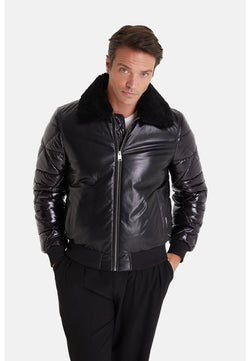 Image of Men's Fashion Jacket, Nappa Black