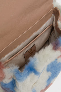 Image of Shearling mini-rugzak voor dames, veelkleurig wol