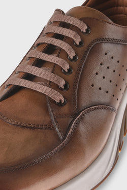 Image of Ademende Casual Tan-sneakers voor heren